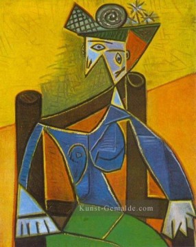 Frau sitzen dans un fauteuil 5 1941 kubist Pablo Picasso Ölgemälde